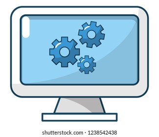 technology computer screen cartoon