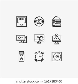 Technology and computers icon set