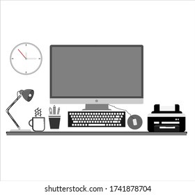 Technology and computers icon set suitable for info graphics, websites and print media and interfaces. Line vector icons