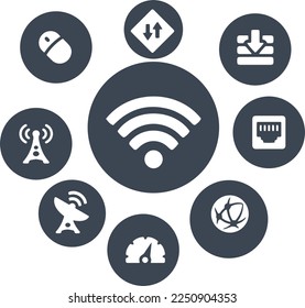 Technology and Computers vector symbols and icons