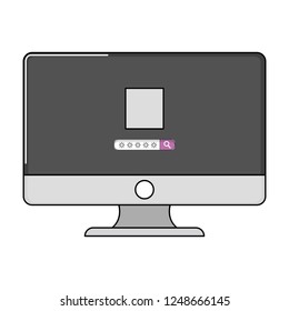 technology computing screen cartoon