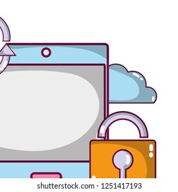 technology computing security cartoon