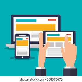 Technology concept about devices design, vector illustration 10 eps graphic.