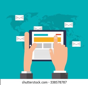 Technology concept about devices design, vector illustration 10 eps graphic.