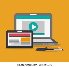 Technology  concept about networking icons design, vector illustration 10 eps graphic.