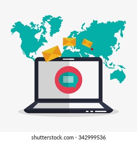 Technology  concept about networking icons design, vector illustration 10 eps graphic.