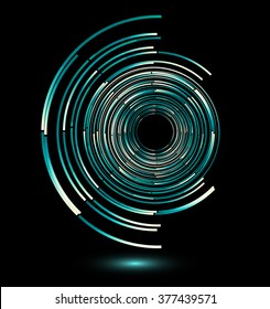 Technology concept abstract futuristic icon, design element