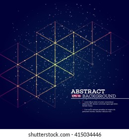 Technology concept abstract polygonal background. Vector illustration EPS10