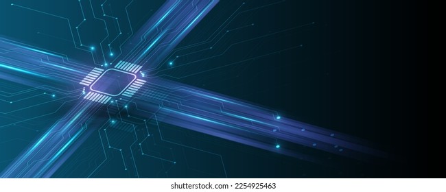 Technology concept background image of cutting-edge communication network circuit board