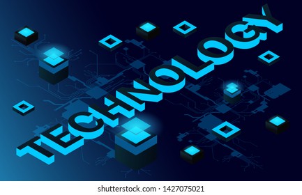 Technology concept, background. New trendy technology vector illustration