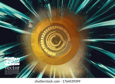 Technology concept background ready for presentation, vector 3d illustration