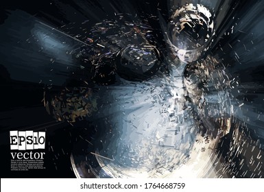 Technology concept background ready for presentation, vector 3d illustration