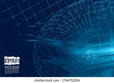 Technology concept background ready for presentation, vector 3d illustration