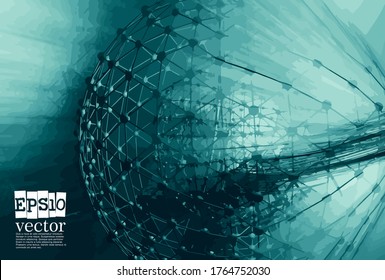 Technology concept background ready for presentation, vector 3d illustration