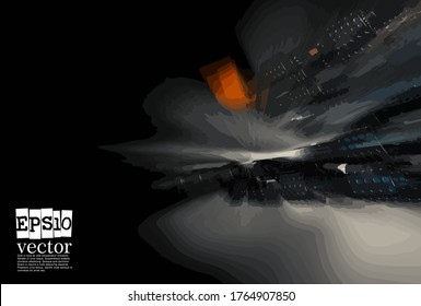 Technology concept background ready for presentation, vector 3d illustration