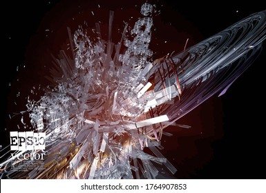 Technology concept background ready for presentation, vector 3d illustration