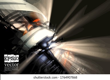 Technology concept background ready for presentation, vector 3d illustration