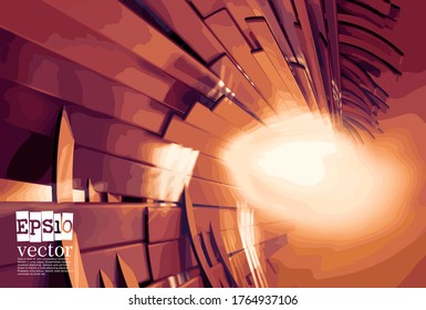 Technology concept background ready for presentation, vector 3d illustration