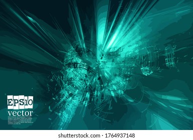 Technology concept background ready for presentation, vector 3d illustration