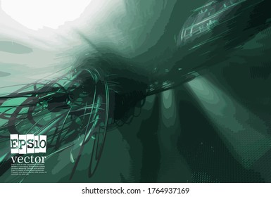 Technology concept background ready for presentation, vector 3d illustration