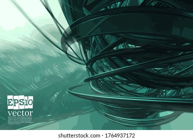 Technology concept background ready for presentation, vector 3d illustration