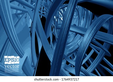 Plano de fundo do conceito da tecnologia pronto para a apresentação, ilustração 3d vetorial
