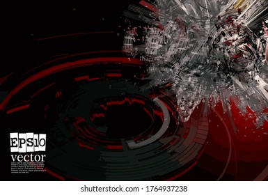 Technology concept background ready for presentation, vector 3d illustration