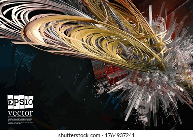 Technology concept background ready for presentation, vector 3d illustration