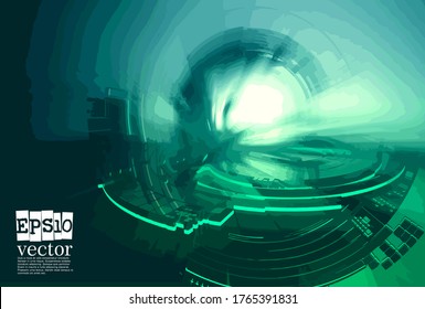 Technology concept background ready for presentation, vector 3d illustration