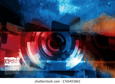 Technology concept background ready for presentation, vector 3d illustration