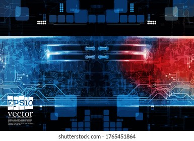 Technology concept background ready for presentation, vector 3d illustration