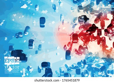 Technology concept background ready for presentation, vector 3d illustration