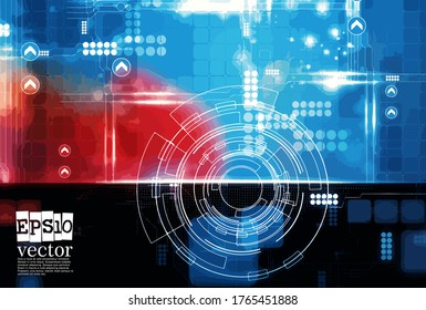 Technology concept background ready for presentation, vector 3d illustration