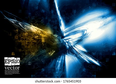 Technology concept background ready for presentation, vector 3d illustration