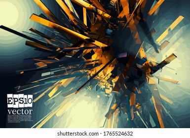 Technology concept background ready for presentation, vector 3d illustration