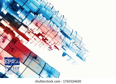 Technology concept background ready for presentation, vector 3d illustration