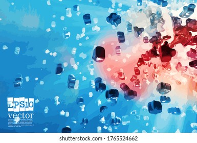 Technology concept background ready for presentation, vector 3d illustration