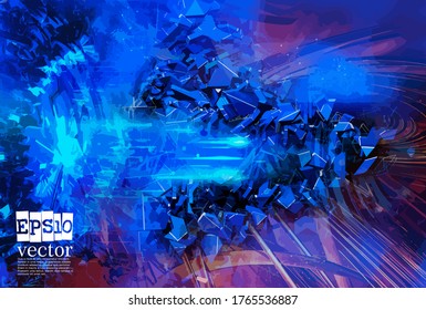 Technology concept background ready for presentation, vector 3d illustration