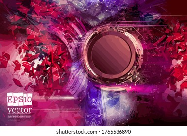 Technology concept background ready for presentation, vector 3d illustration