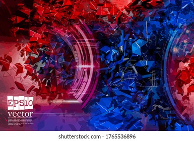 Technology concept background ready for presentation, vector 3d illustration