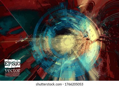 Technology concept background ready for presentation, vector 3d illustration