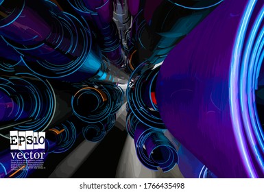 Technology concept background ready for presentation, vector 3d illustration