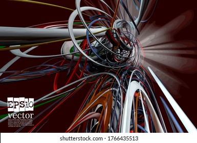 Technology concept background ready for presentation, vector 3d illustration