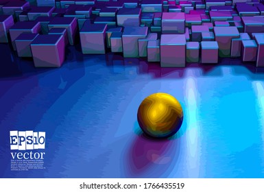 Technology concept background ready for presentation, vector 3d illustration