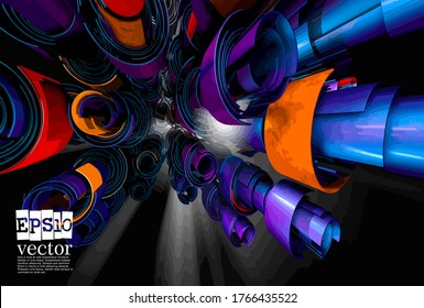 Technology concept background ready for presentation, vector 3d illustration