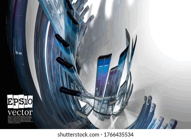 Technology concept background ready for presentation, vector 3d illustration