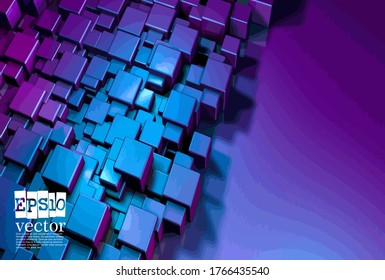 Technology concept background ready for presentation, vector 3d illustration