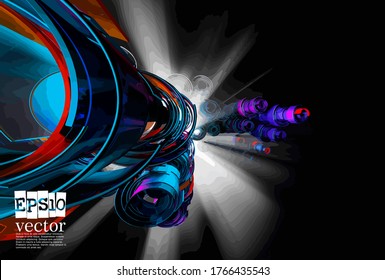 Technology concept background ready for presentation, vector 3d illustration