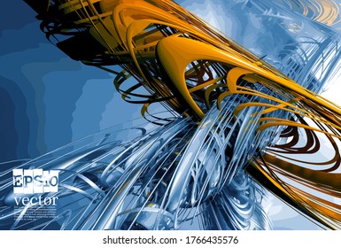 Technology concept background ready for presentation, vector 3d illustration