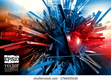 Technology concept background ready for presentation, vector 3d illustration